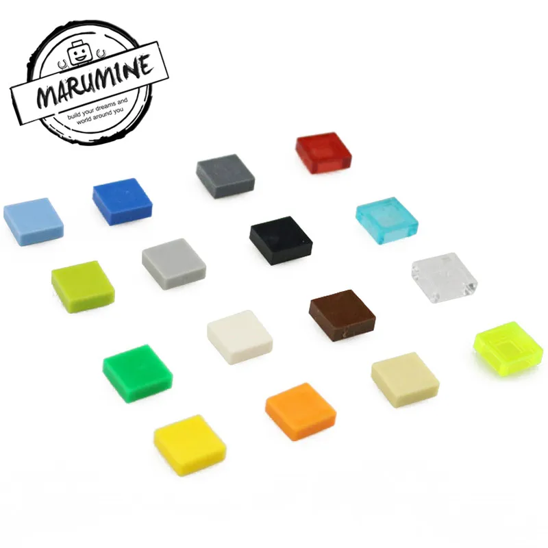 MARUMINE 1000 шт. 1x1 плитки блоков оптом аксессуары кубики Moc игрушки 3070 совместим со всеми основными брендами для детей здания
