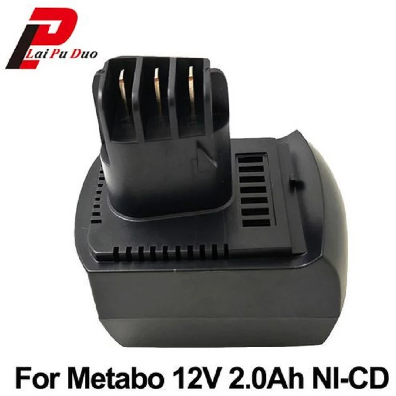 12 в 2000 мАч Ni-CD Сменный аккумулятор для электроинструмента Metabo: 6. 02151 50 BZ12SP BSZ SSP BZ SP |