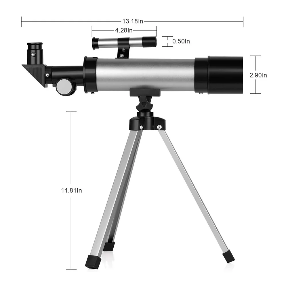 

50mm Beginners Astronomical Telescope Telescope Elements with Tripod Carrying Handheld for Children New Year Gifts