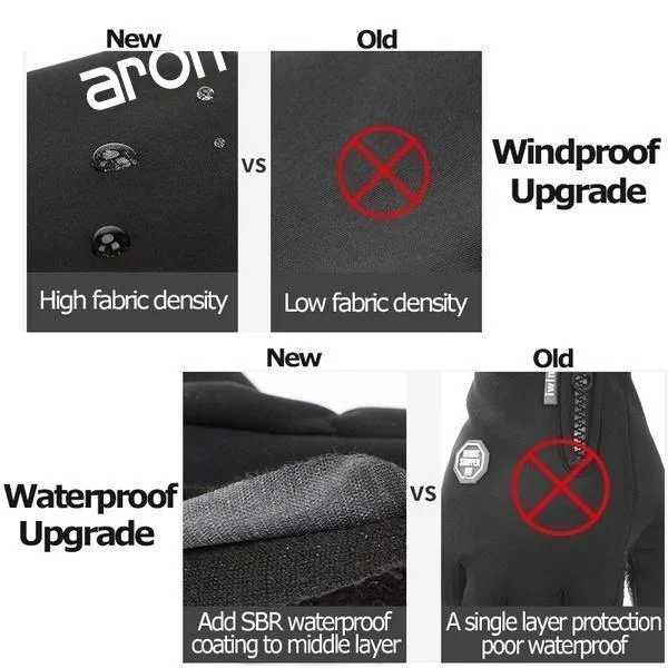 Мужские и женские водонепроницаемые перчатки для сенсорных экранов на весну