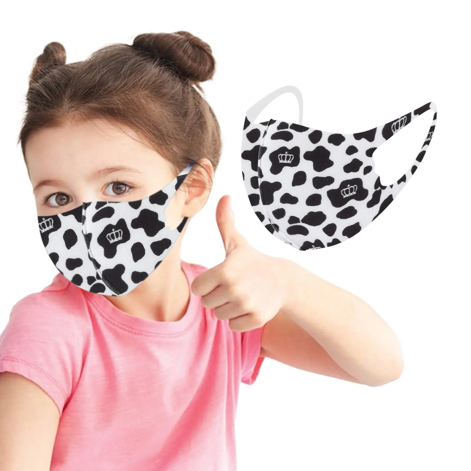Детская маска для лица с принтом моющиеся тканевые эластичные маски мальчиков