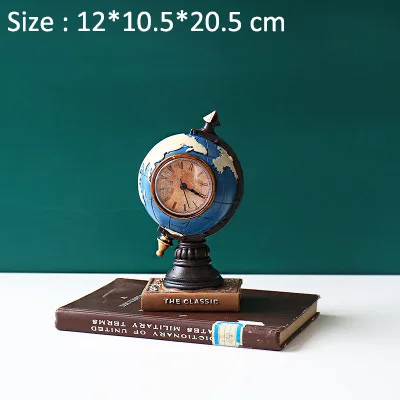 Retro Globe Model Американская Ретро Статуя Модель винный шкаф Настольный винтажный домашний декор Статуэтка домашнее украшение Современные художественные подарки на день рождения - Цвет: Retro Globe Model