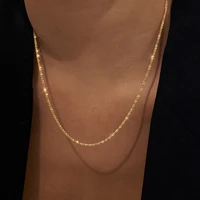 fashion gold silver color shiny glossy chain necklaces minimalist statement elegant chokers for women wedding jewelry 2022 hot