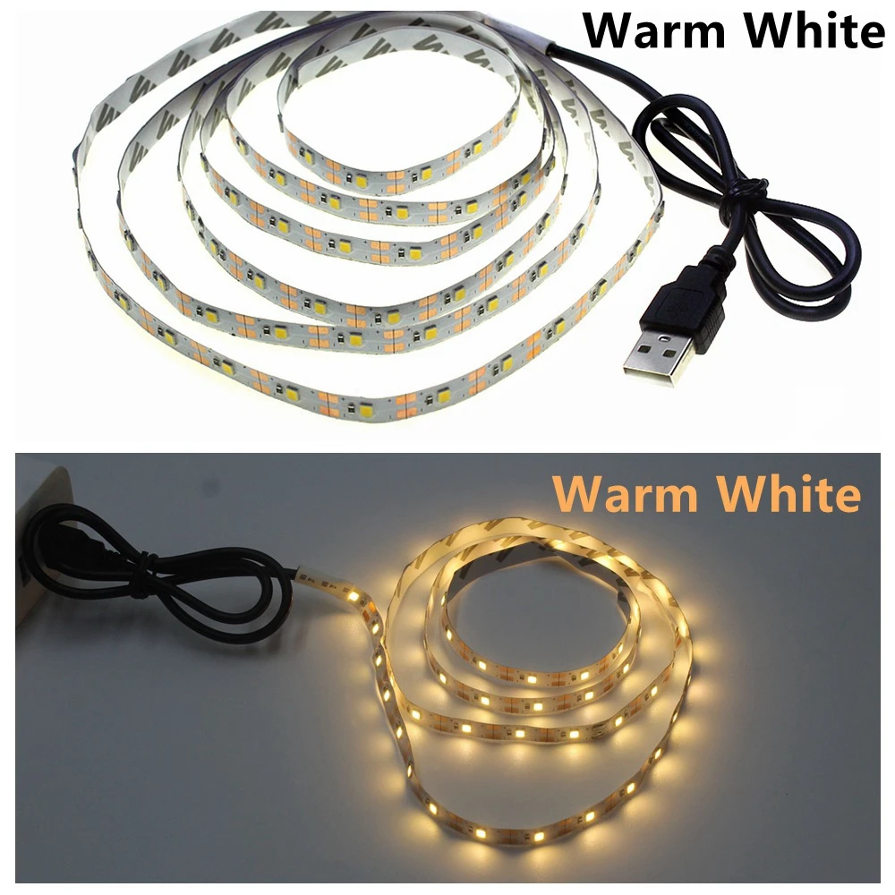 Сменная Светодиодная лента SMD2835 RGB USB 50 см 1 м 2 3 4 5 | Лампы и освещение