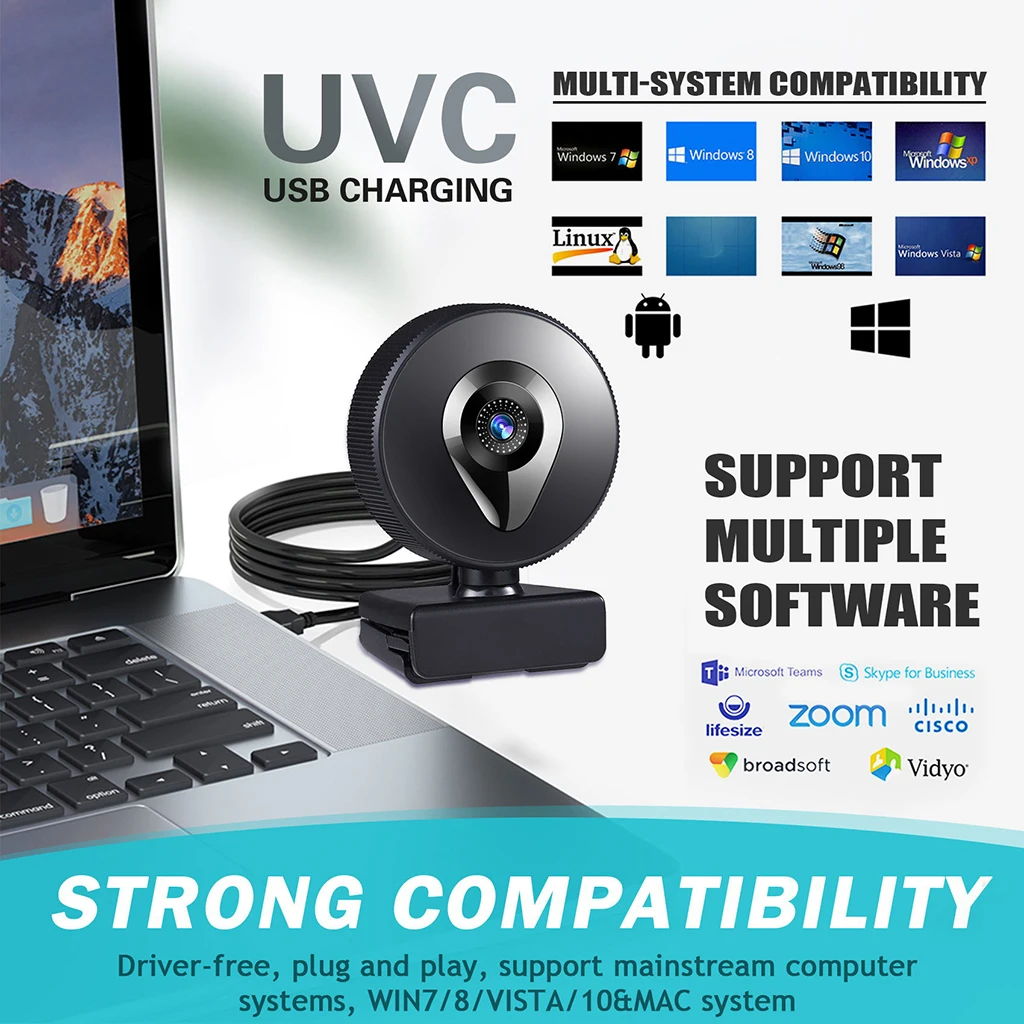 

1080P High Definition Webcam with Built-in Microphone Plug&Play Computer Camera Web Camera for Laptop Streaming Webcam