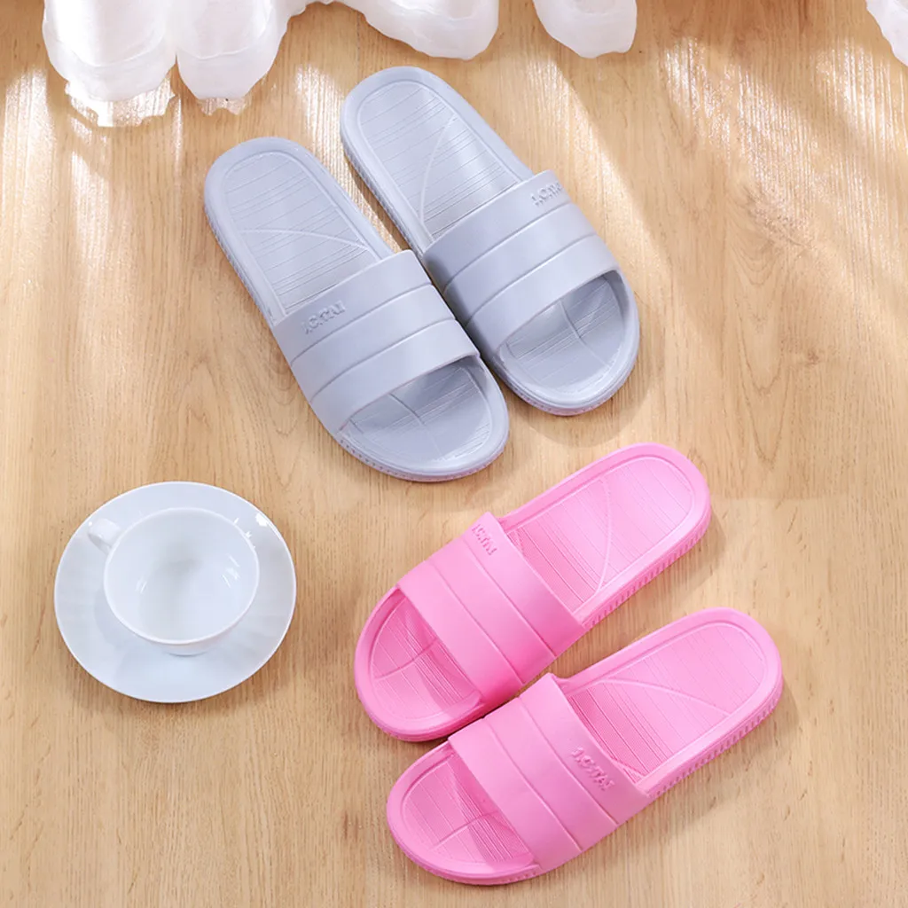 Женские шлепанцы летние Нескользящие домашние Тапочки для ванной с мягкой