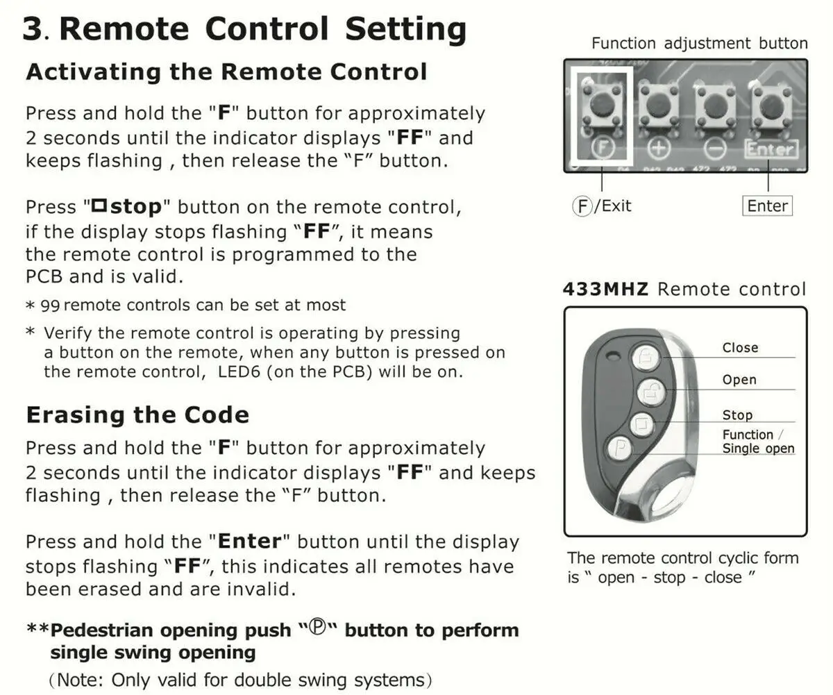 

Solar Gate Opener Door Kit Electric Operator w.Remote Control Automatic Swing