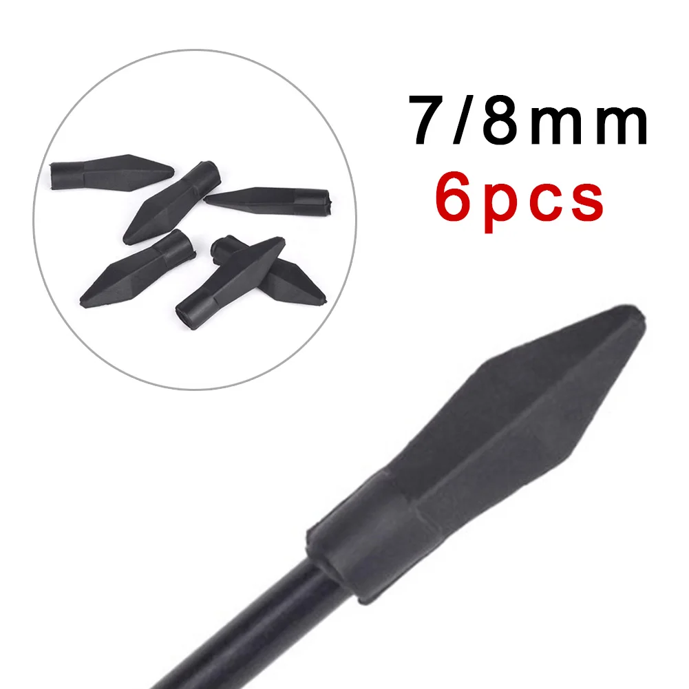 

6pcs Soft Safety Rubber Targetting Game Practice Arrow Heads Arrow Tips 7mm/8mm Arrow Tips For Archery Targetting Or Training