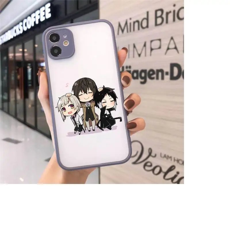 

Bungo Stray Dogs anime Phone Cases matte transparent For iphone 7 8 11 12 plus mini x xs xr pro max luxury brand cover