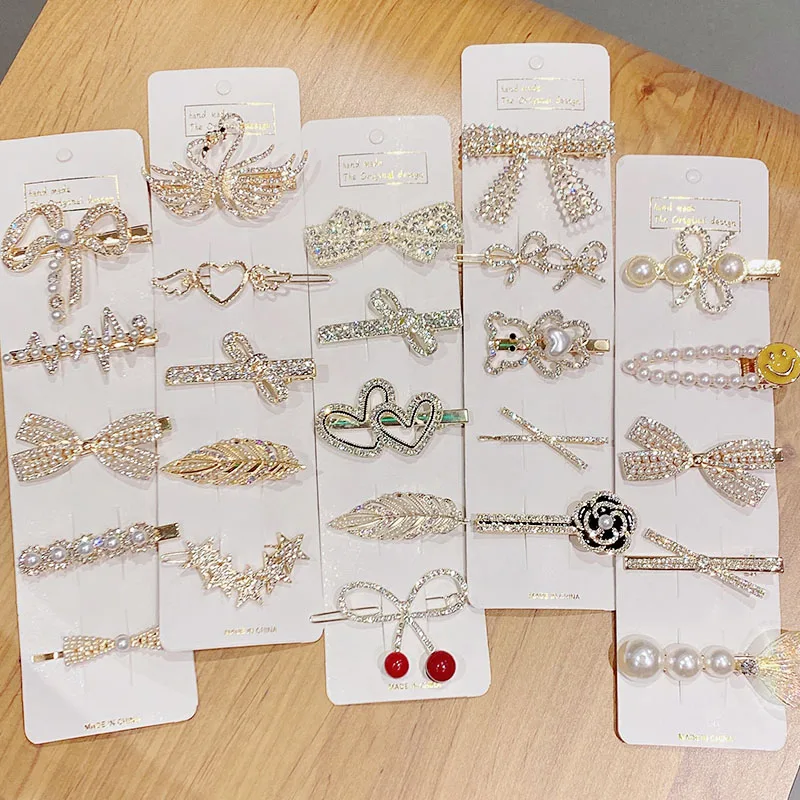 Заколки для волос женские металлические с лебедем 5 шт./компл. элегантные