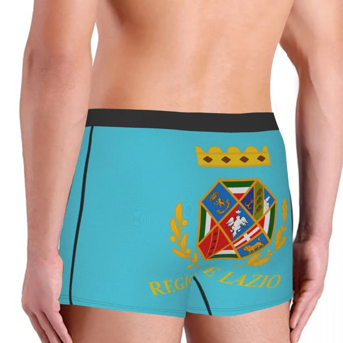 Flag Of Lazio Men's Boxer Briefs regions of Italy Funny elastic pants for men
