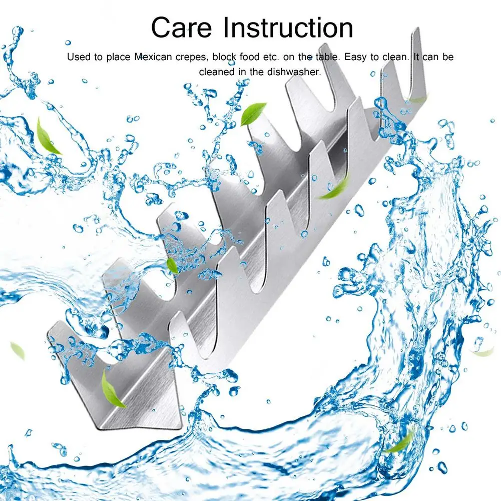 

Creative Mexican Pancake Stand Stainless Steel Burrito Rack Pancake Rack Taco Holder Wavy Pancake Rack