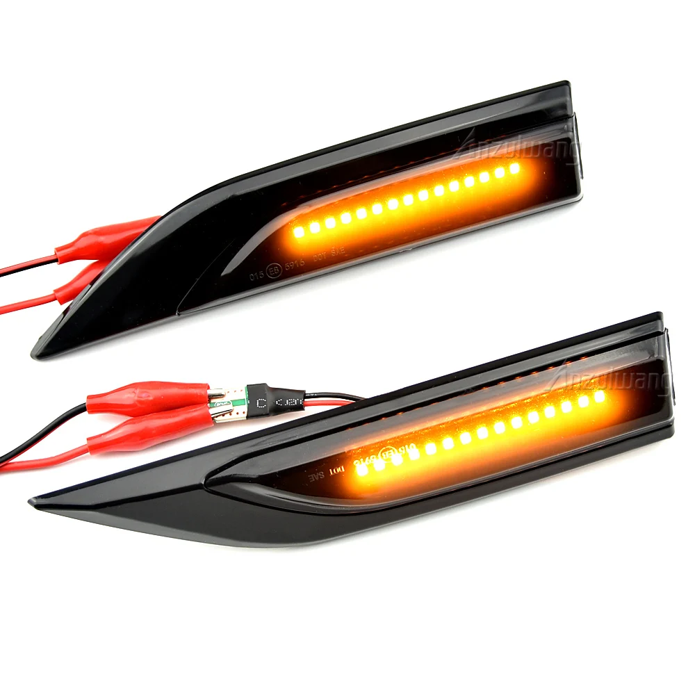2Pcs Dynamic Blinker LED Side Light Turn Signal Marker Lamp Car Styling Amber For VW Transporter T6 Multivan Caddy MK4 2015-2019 - купить по