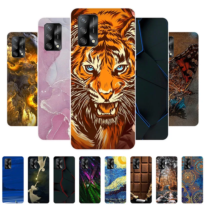 

For OPPO A74 Case 6.43" Soft TPU Tiger Back Cover Case For OPPO A74 CHP2219 Silicone Case Funda for OPPOA74 A 74 4G Phone Cases