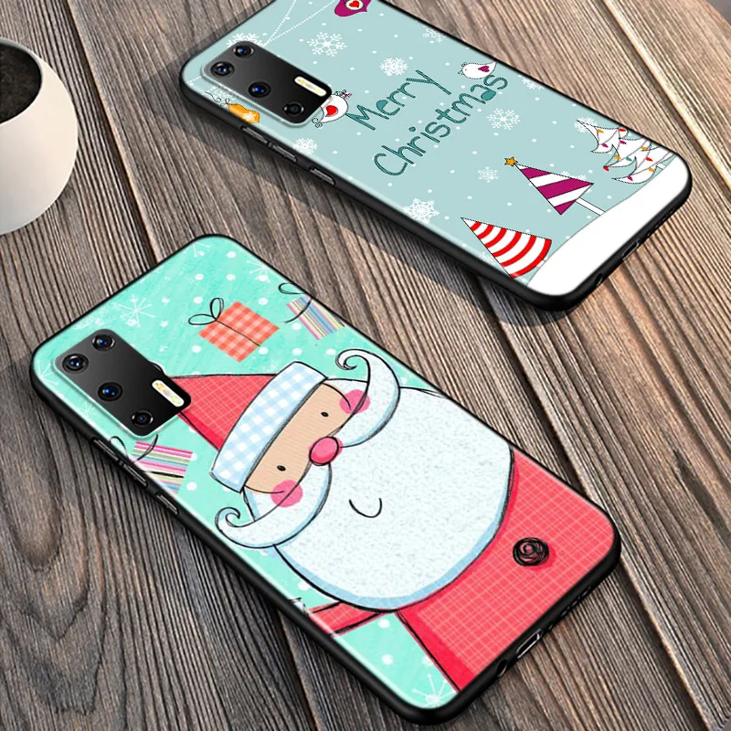 

Silicone Cover Christmas Santa Deer For Huawei P40 P30 P20 Pro P10 P9 P8 Lite E Plus 2019 2017 Phone Case