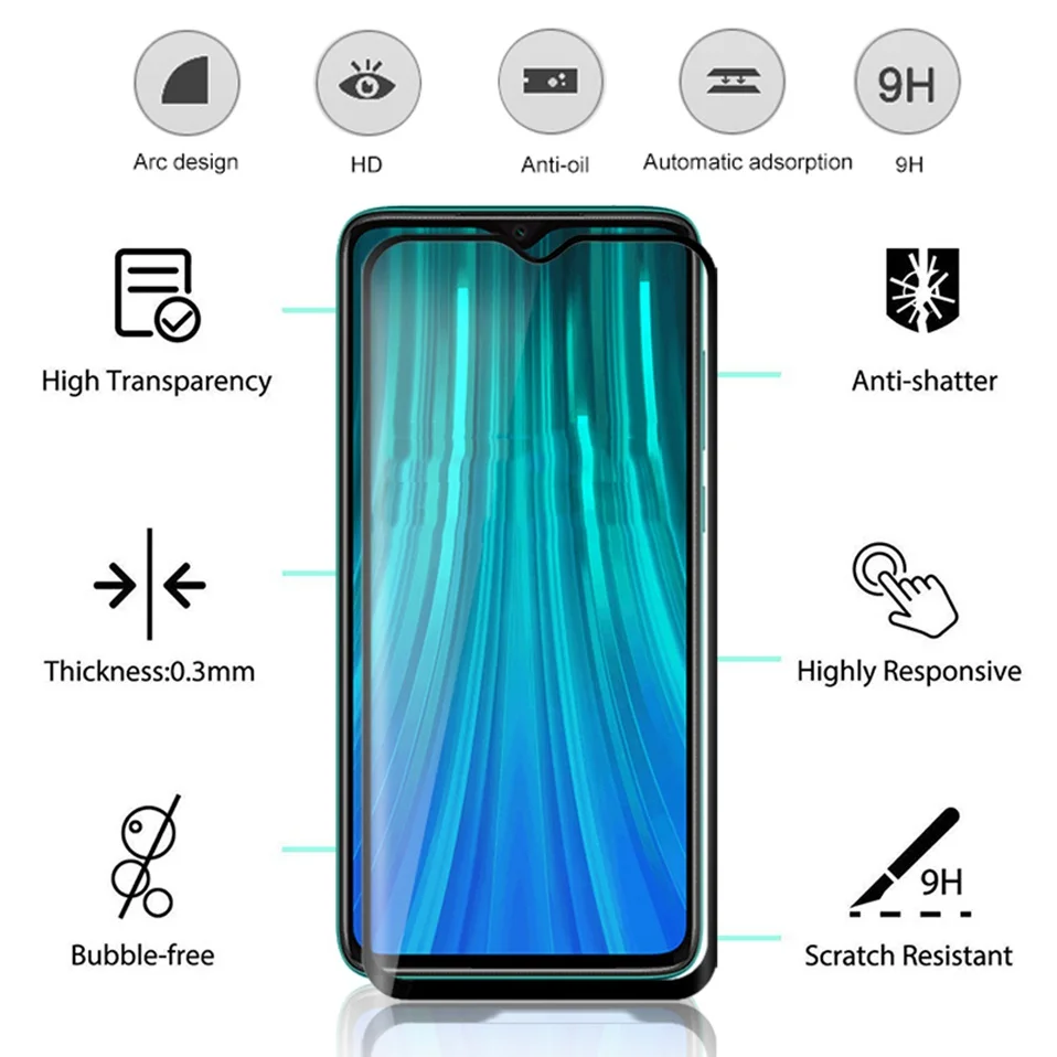 Защитное стекло закаленное для Xiaomi Mi Redmi Note 7 8 9 9T 9s 10 T Lite Pro Se A3 MIX 3 X3 шт. | Мобильные