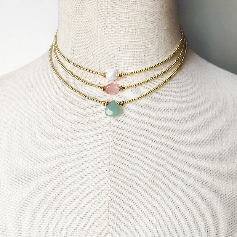 

Летние Модные Изящные овальные камни имитация классических универсальных медных бусин воротник для мужчин и женщин натуральный жемчуг юве...