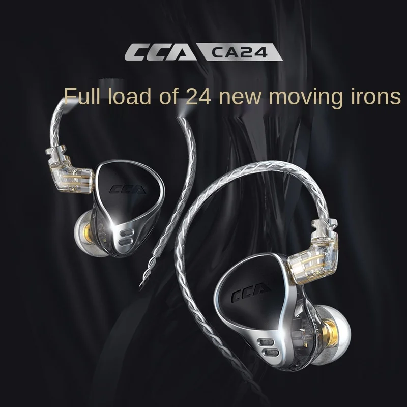 

CCA CA24 Balanced Armature In-Ear Earphones HIFI Music Headphone Earplugs Detachable Cable Noise Cancelling Headset Earbuds