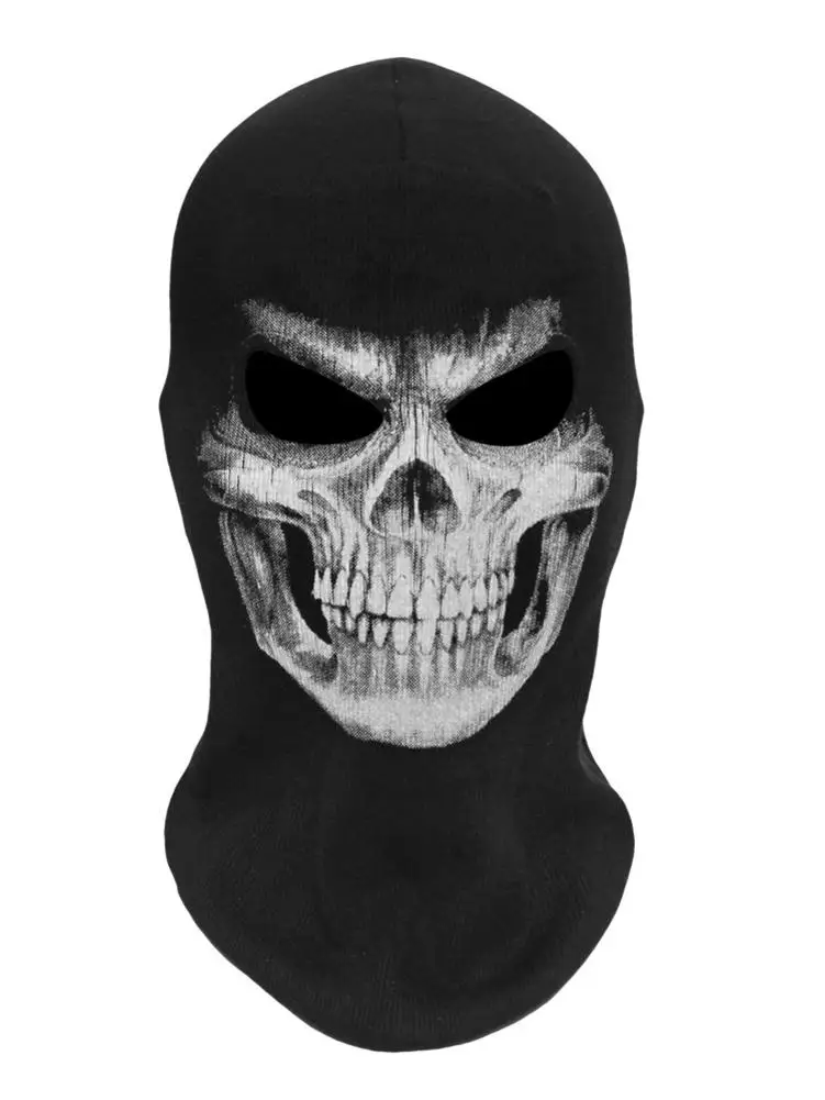 Маска для лица на Хэллоуин скелет головной убор страшный костюм аксессуары