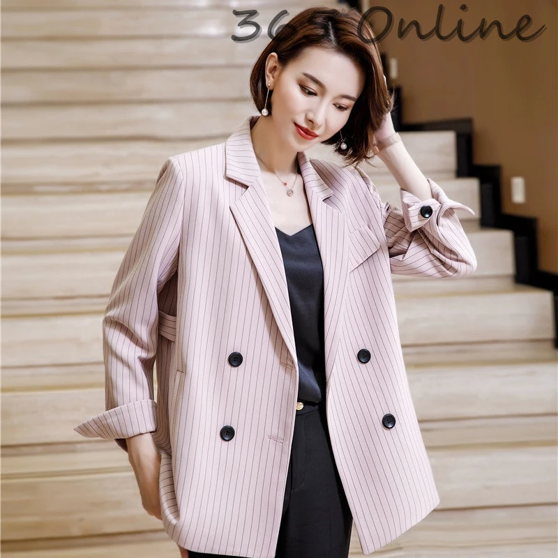 Модная форма в полоску стильная женская деловая одежда блейзеры и куртки пальто