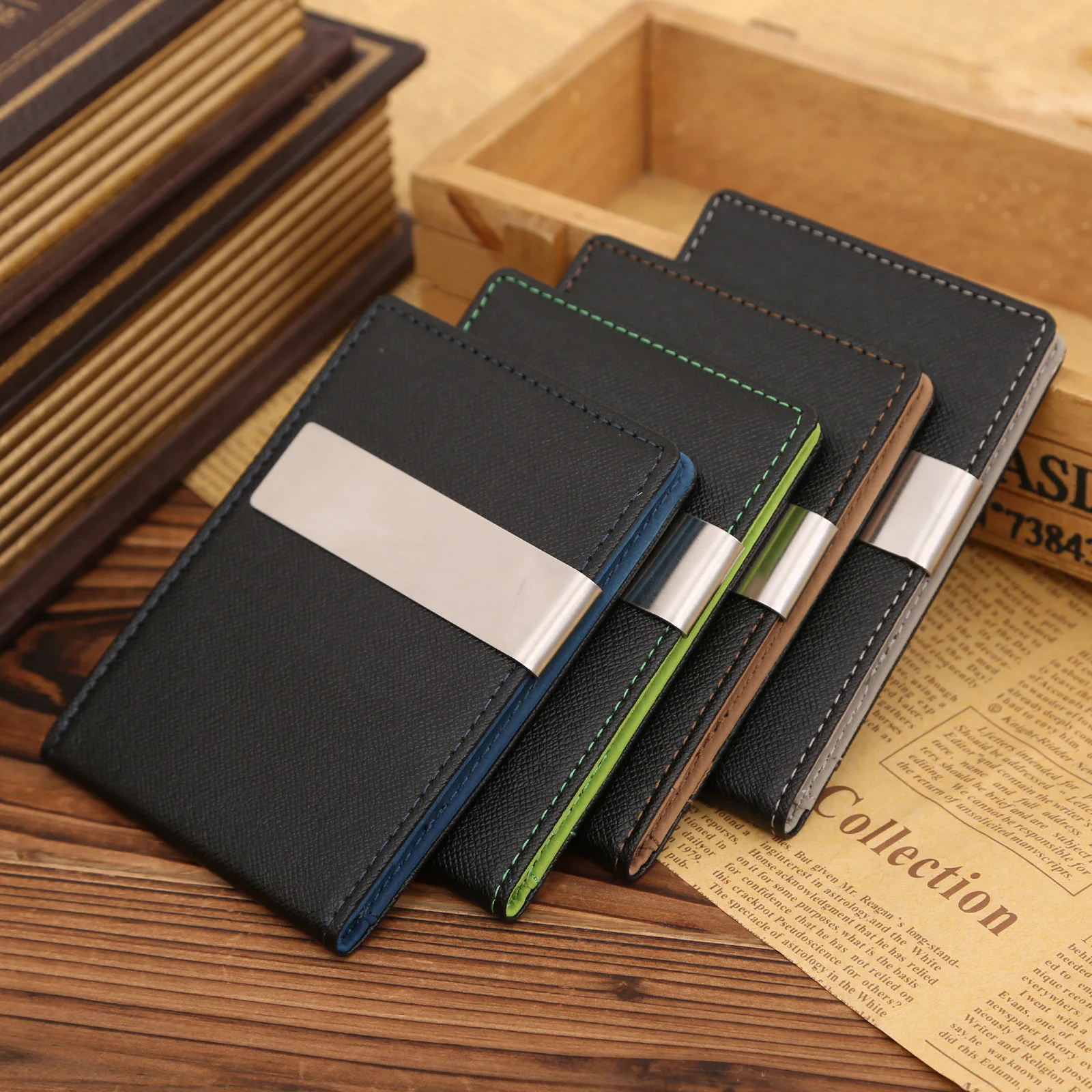 Мощный кошелек зажим для денег высококачественный кредитных карт черные