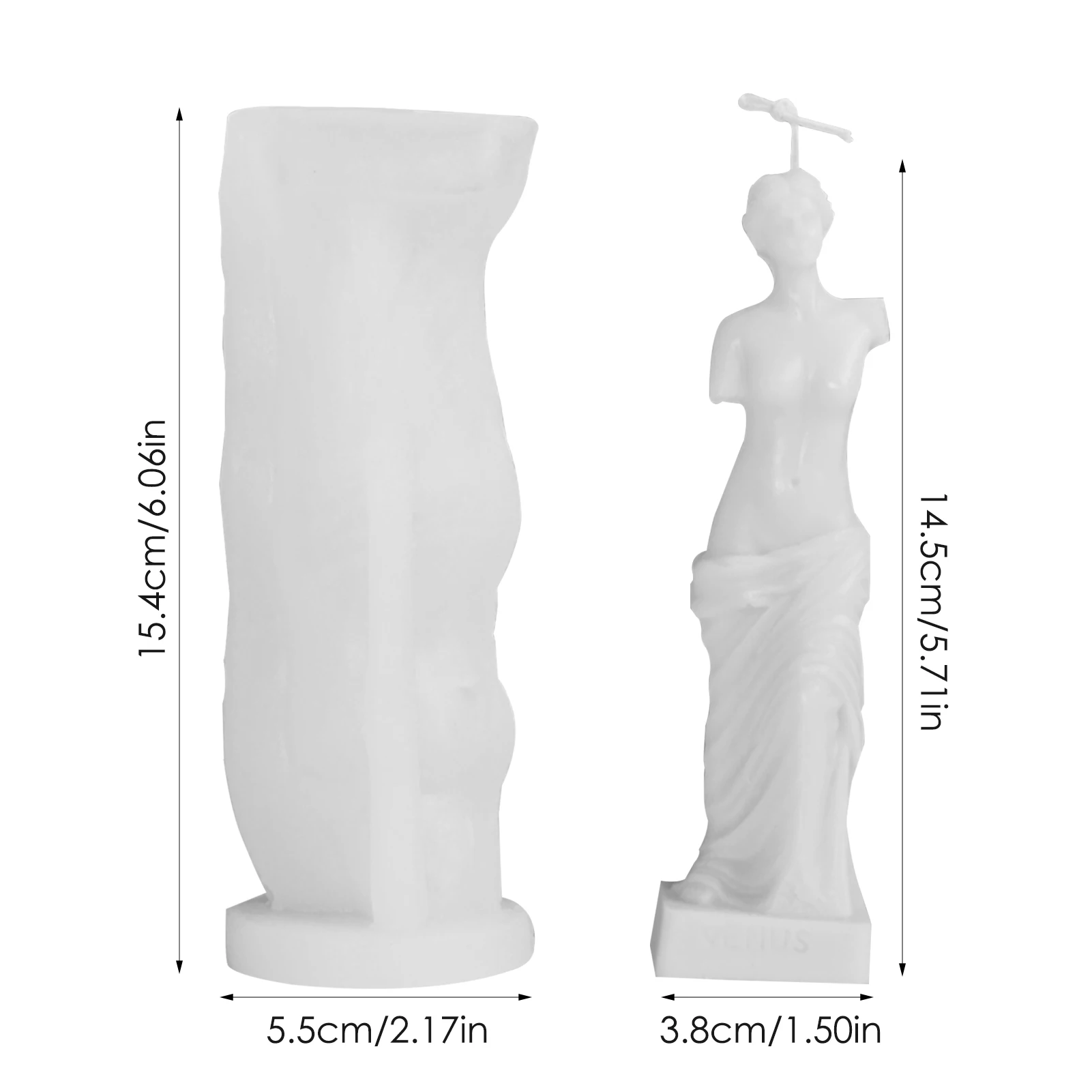 

3D Venus Goddess Candle Aromatherapy Mold DIY Soap Silicone Mould Plaster Woman Body Mold Nordic Style Human Shaped Candle Mould
