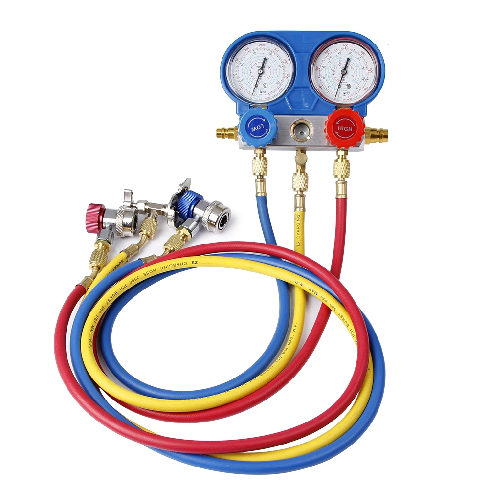 Комплект хладагента R134a A/C манометр насоса воздушный фреон комплект вакуумной