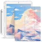 Для Ipad 2021 силиконовый Новый чехол для Ipad Pro 11 12,9 2nd Pro 10,5 10,9 дюймов чехол с держателем для ручки для I Pad 9,7 10,2 Air3 Mini4 5