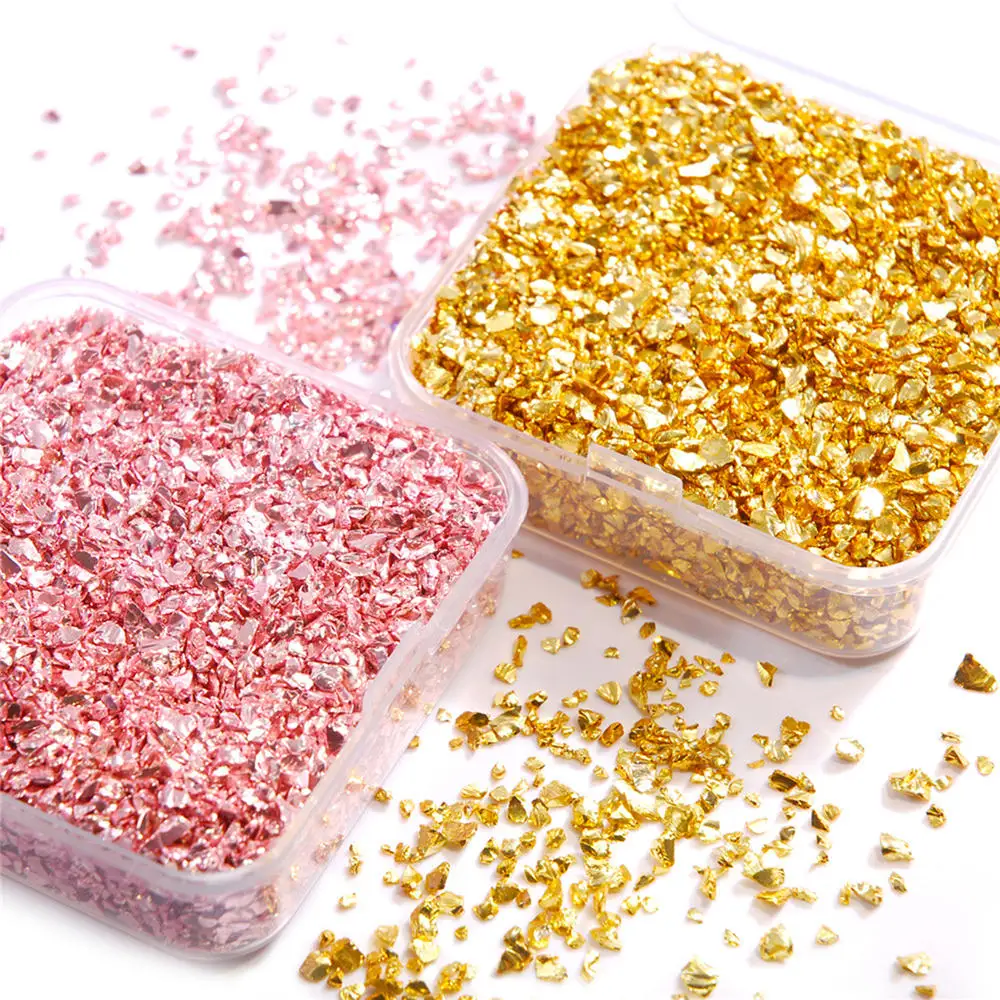 

16 Color Crushed Glass Chips Nail Chip Glitter Sprinkles Nail Arts Craft DIY Resin Mold Scrapbooking Jewelry Making Decoration