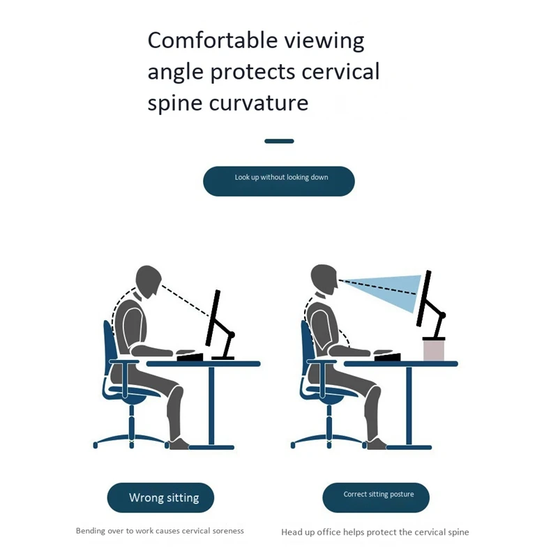 

Display Stand, Ergonomic Aluminum Alloy Tempered Glass Display Heightened, Suitable for Home and Office
