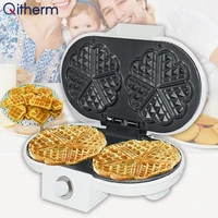 mini electric waffles maker 1200w multifunction breakfast crepe baking machine egg cake oven pan heart shape waffle maker