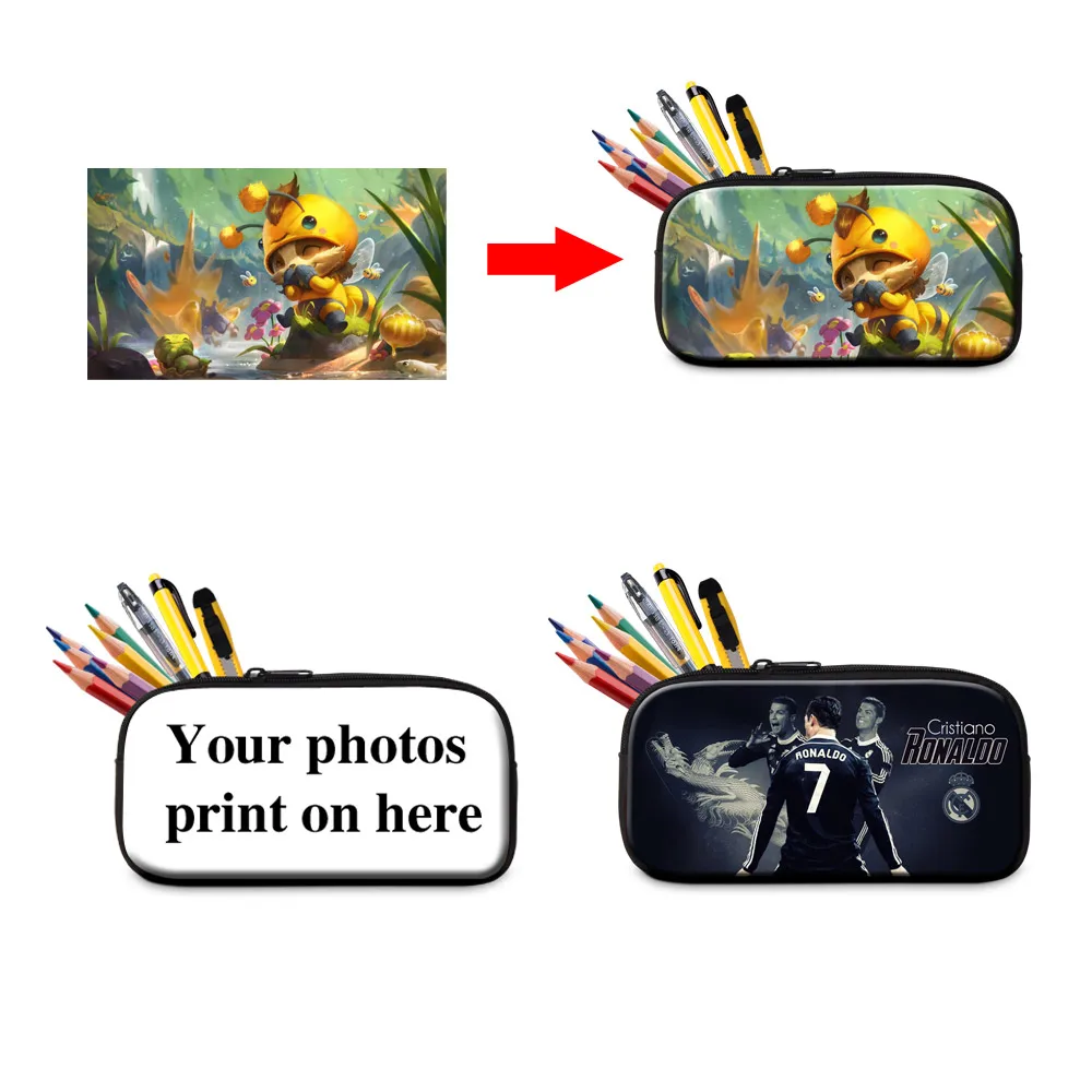 Индивидуальная сумка для карандашей с вашим логотипом/словами/фотографией 3D