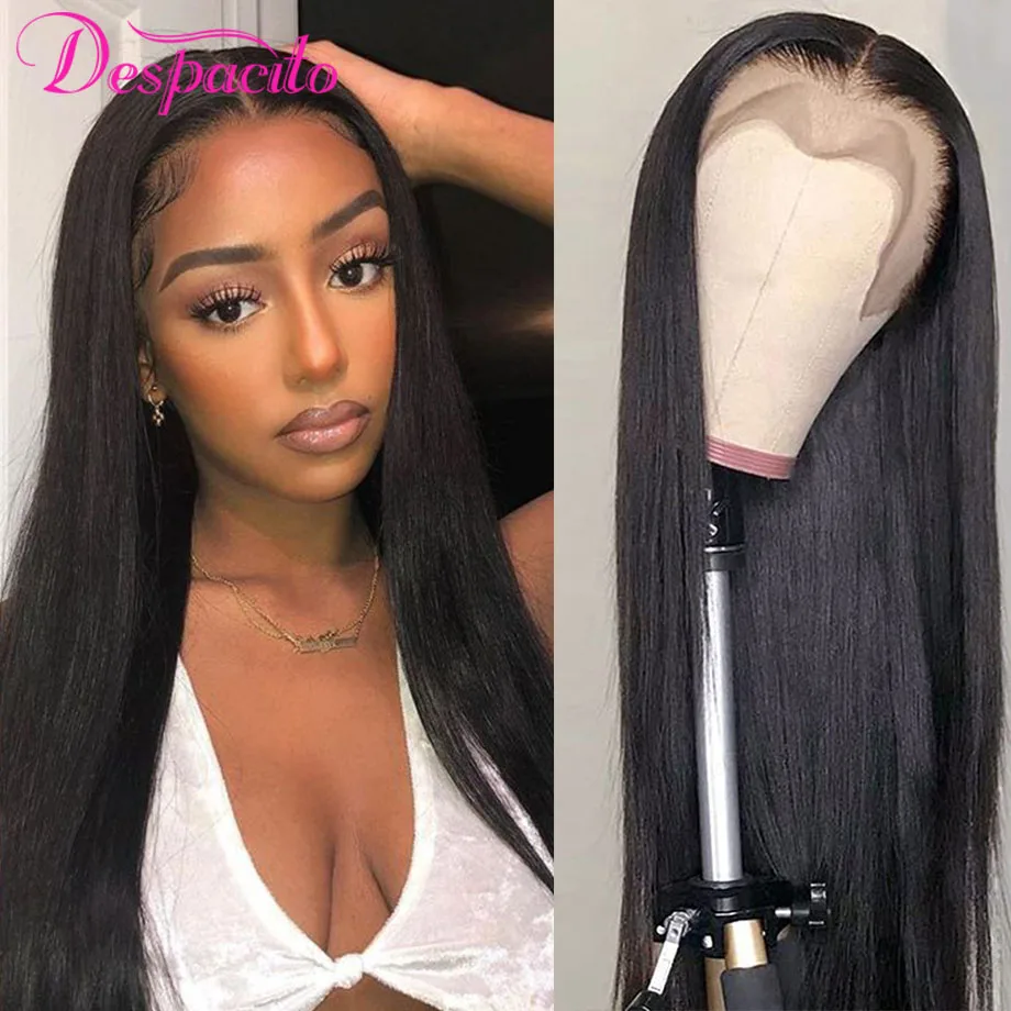 

Brazilian Straight Lace Front Human Hair Wigs For Women 100% Natural 13x1 Lace Frontal Cheap Long Wigs 4x1 5x1 Lace Closure Wig