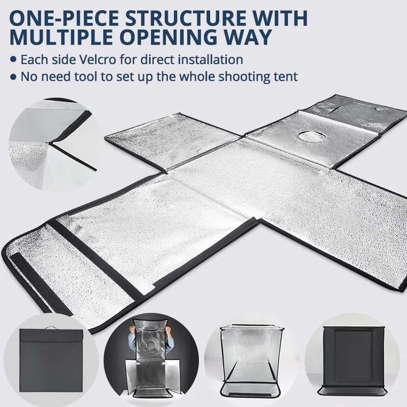 Портативный двухцветный светильник тбокс SPASH F40A 40*40 см для фотостудии 16 дюймовый