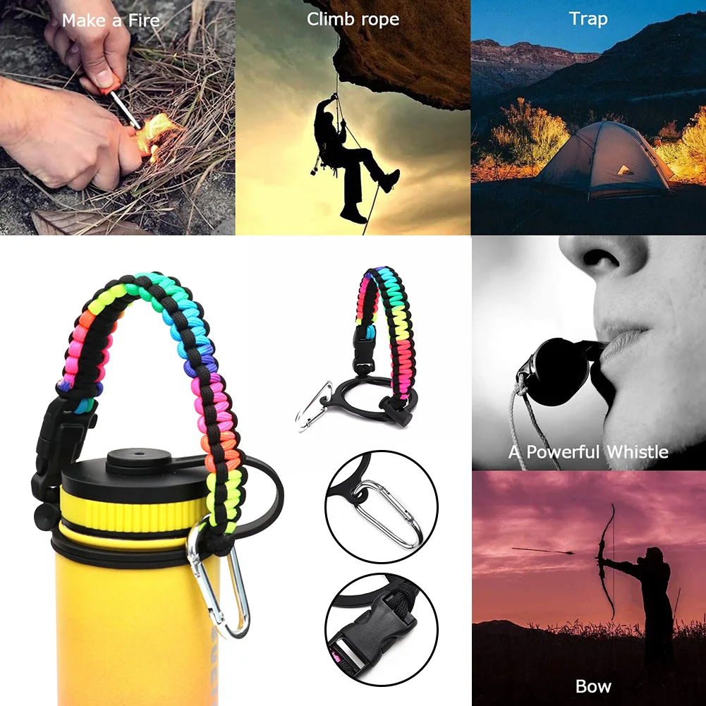 С кольцом для бутылки с водой Паракорд подходит путешествий широким горлом