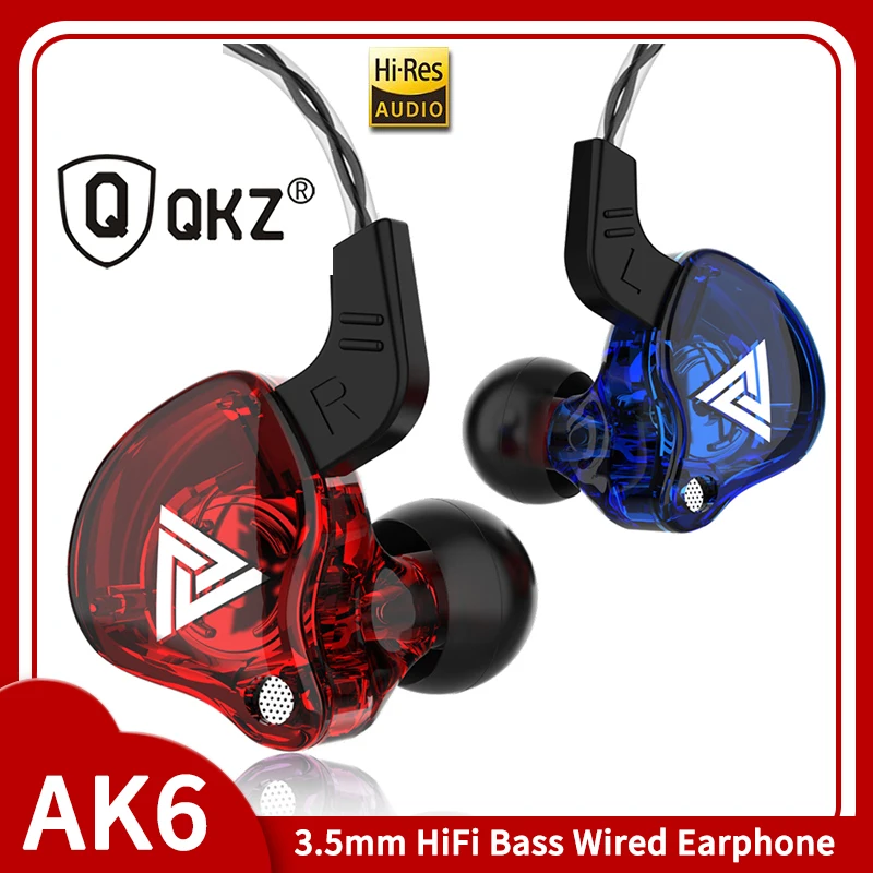 Оригинал QKZ AK6 медный драйвер HiFi проводные наушники спортивные беговые бас стерео