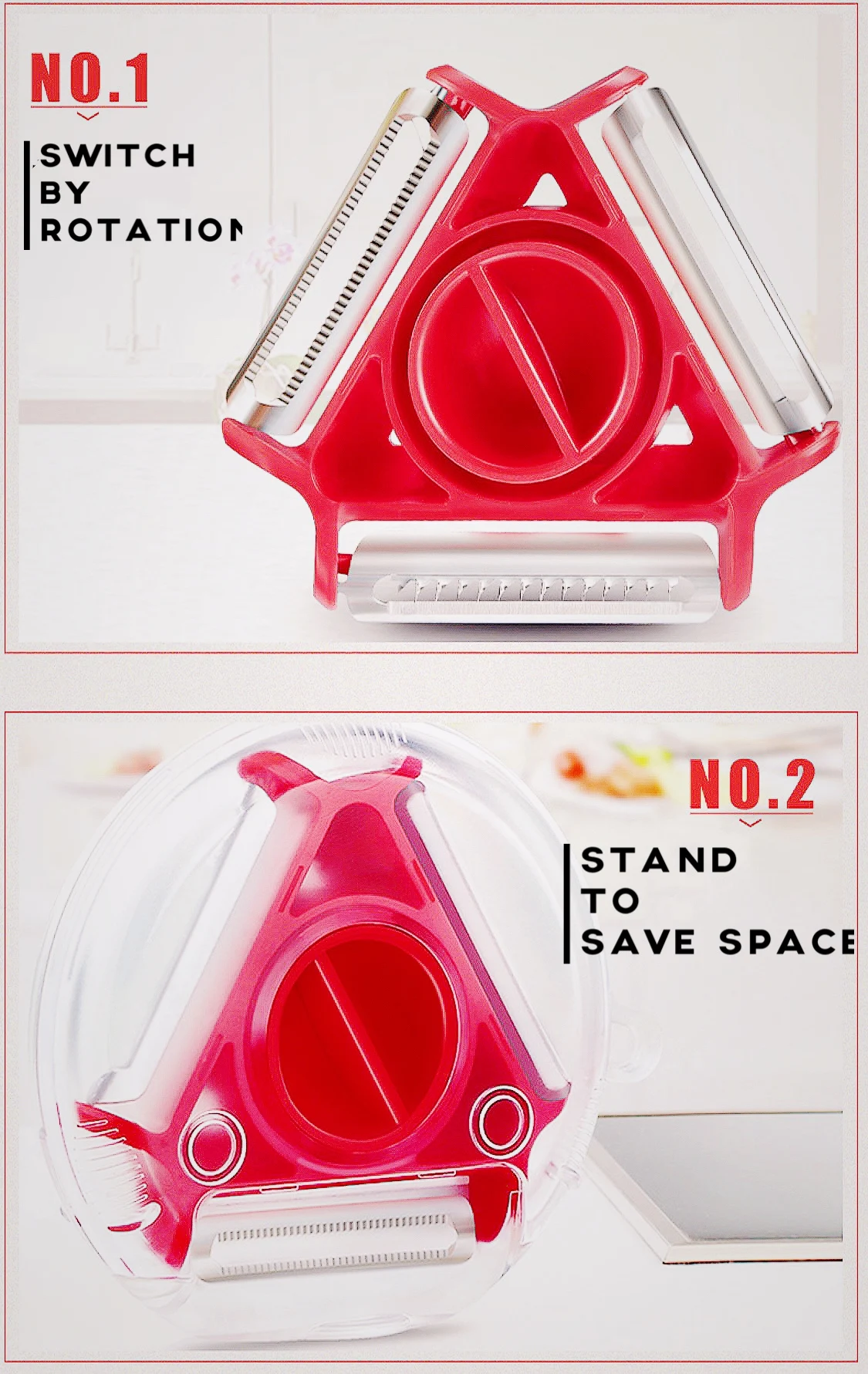 Поворотный кухонный гаджет 3 в 1 измельчитель картофеля огурцов механический нож