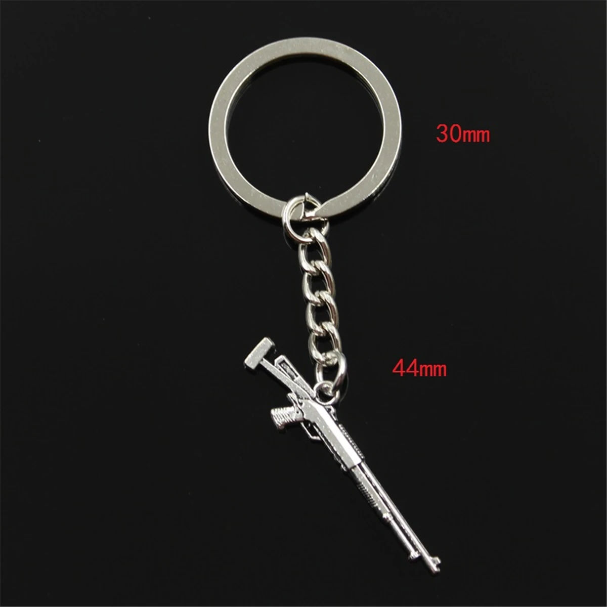 Ключевая цепочка с подвеской в виде снайперской винтовки, серебристого цвета, для мужчин, подарок для автомобиля, сувенир, дропшиппинг по заводской цене.