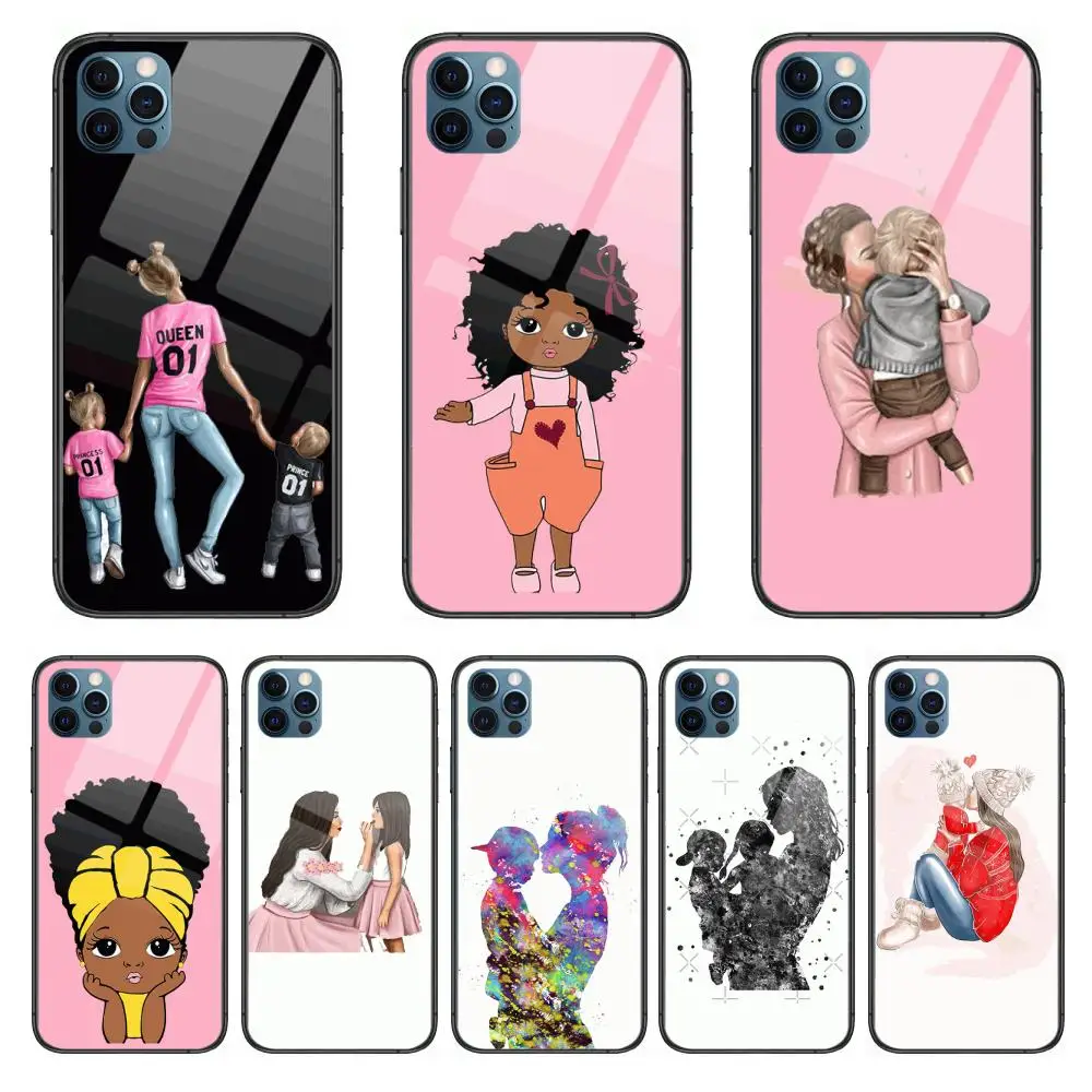 

mom baby pink little girl Fashion Phone Case cover For OPPO A91 9 83 79 92s 5 F9 A7X Reno2 Realme6pro 5 black tpu cell cover