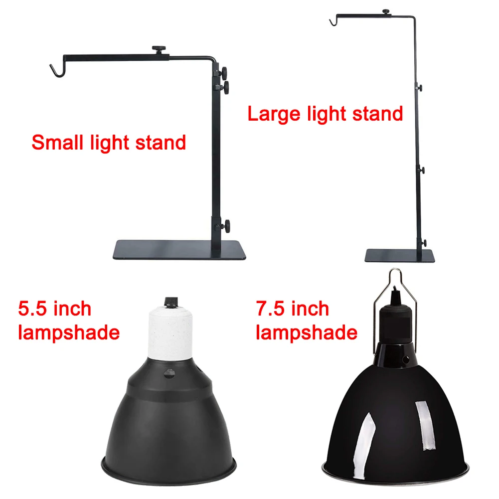 

Reptile Lamp Stand Heating Lamp Holder Adjustable Telescopic Metal Light Hanger Holder JU8