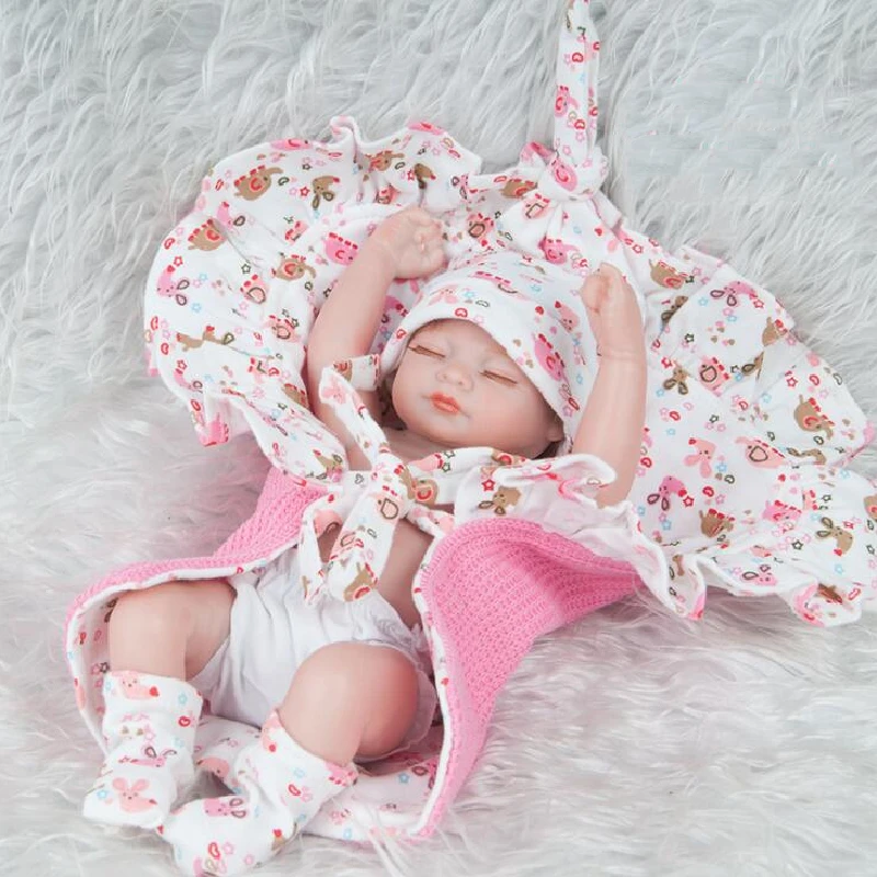 10 дюймов силиконовые мини возрождаются куклы кукла новорожденная из силикона