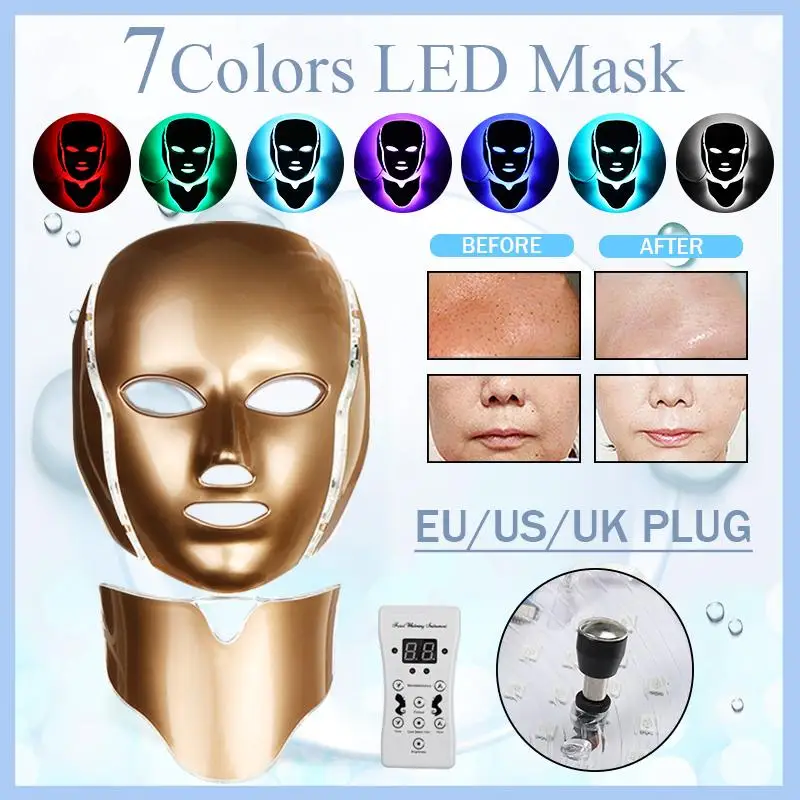 

Beauty Photon LED Facial Mask Therapy 7 Colors Light Skin Care Rejuvenation Wrinkle Acne Removal Spa Instrument