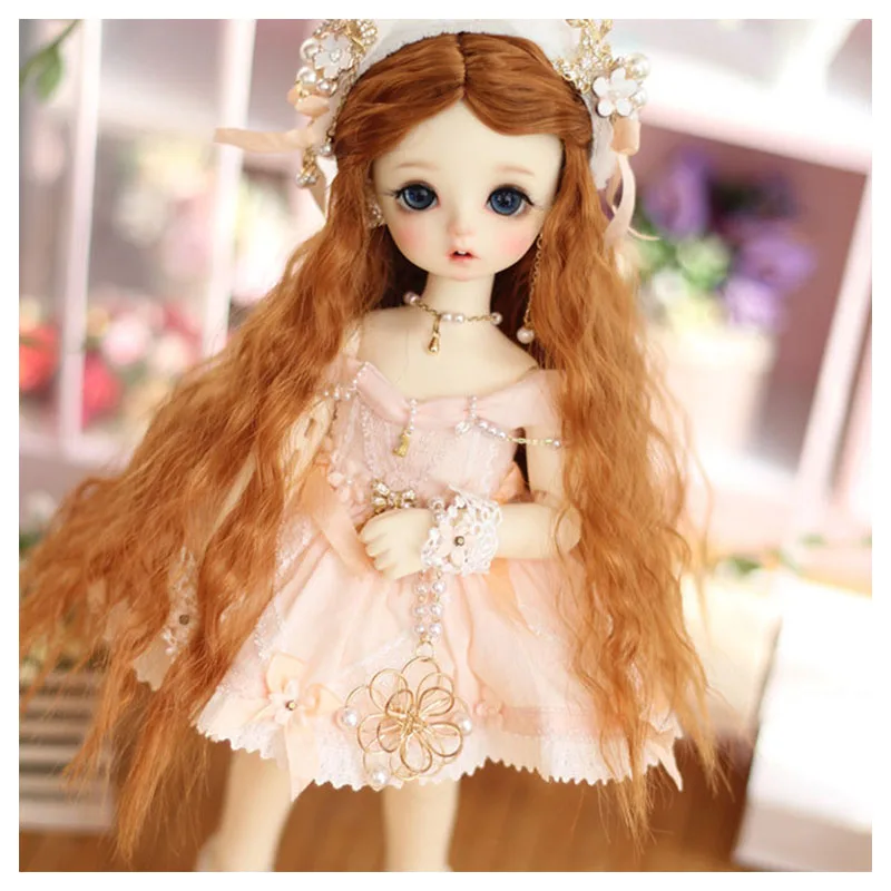 

BJD wigs wave curly doll hairs 4 colors long wigs for 1/3 1/4 1/6 1/8 BJD SD doll hairs doll accessories long doll wig