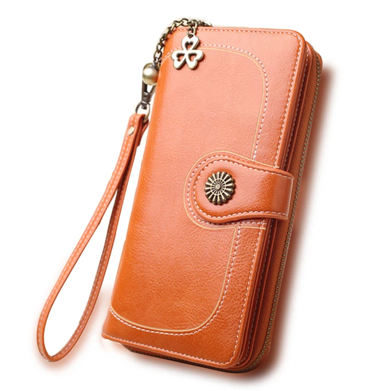 

New Large Capacity Women Wallets Pu Leather Female Purses Long Clutch Multifunctional Zipper Hasp Purse Phone Wallet Card Holder