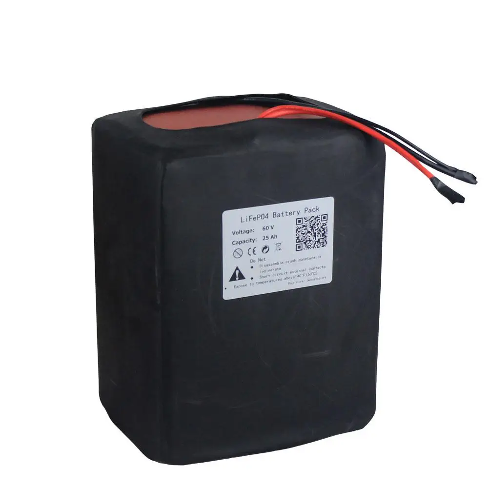 Литий железо фосфатный Аккумулятор для электровелосипеда 1000 Вт 60 В 25 Ач|Батарея