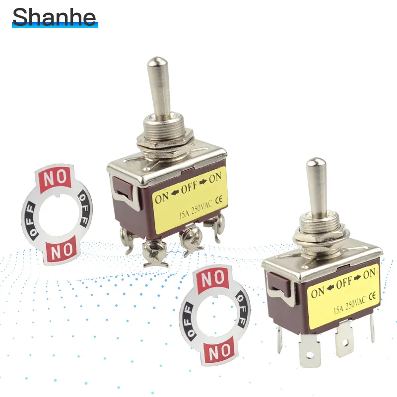 15A 250V 1322 тумблер 6 pin head 3 класс переключатель двухполюсный двойной
