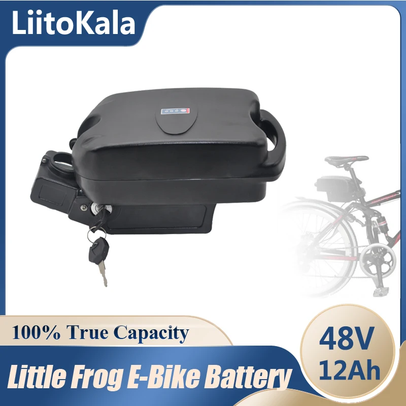 

LiitoKala 48V 12Ah Electric Bicycle Battery Little Frog Under Seat Post Ebike Batteries Pack For 250W-500W Bafang Motor Kit