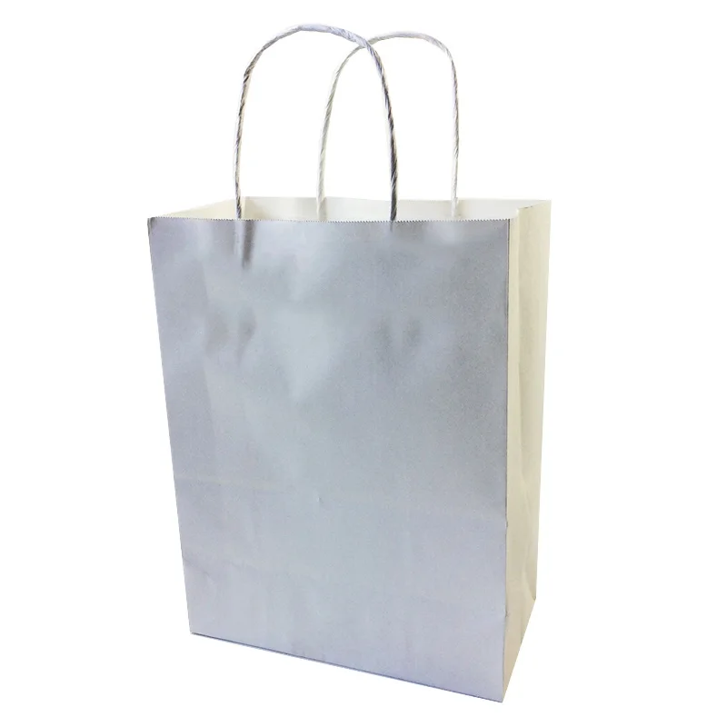 30 шт./лот натуральная крафт-бумажный мешок с ручкой Свадебные вечерние пользу для