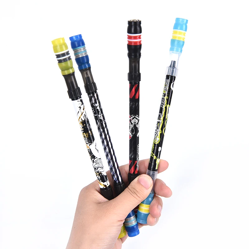 

Non Slip Cool Spinning Pen Champion Spin Rolling Ballpoint Pen Finger Playing Gaming Creative Black Gel Pen Toy For Kids