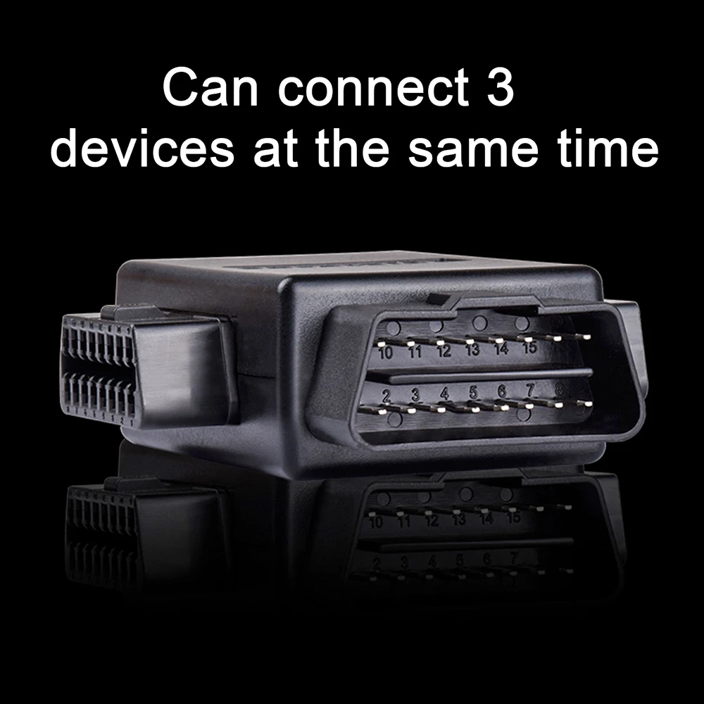 16 Pin OBD2 Автомобильная Соединительная заглушка 1 штекер до 3 Женский ELM327 многофункциональный разъем диагностические кабели инструмент автомобильный Соединительный адаптер
